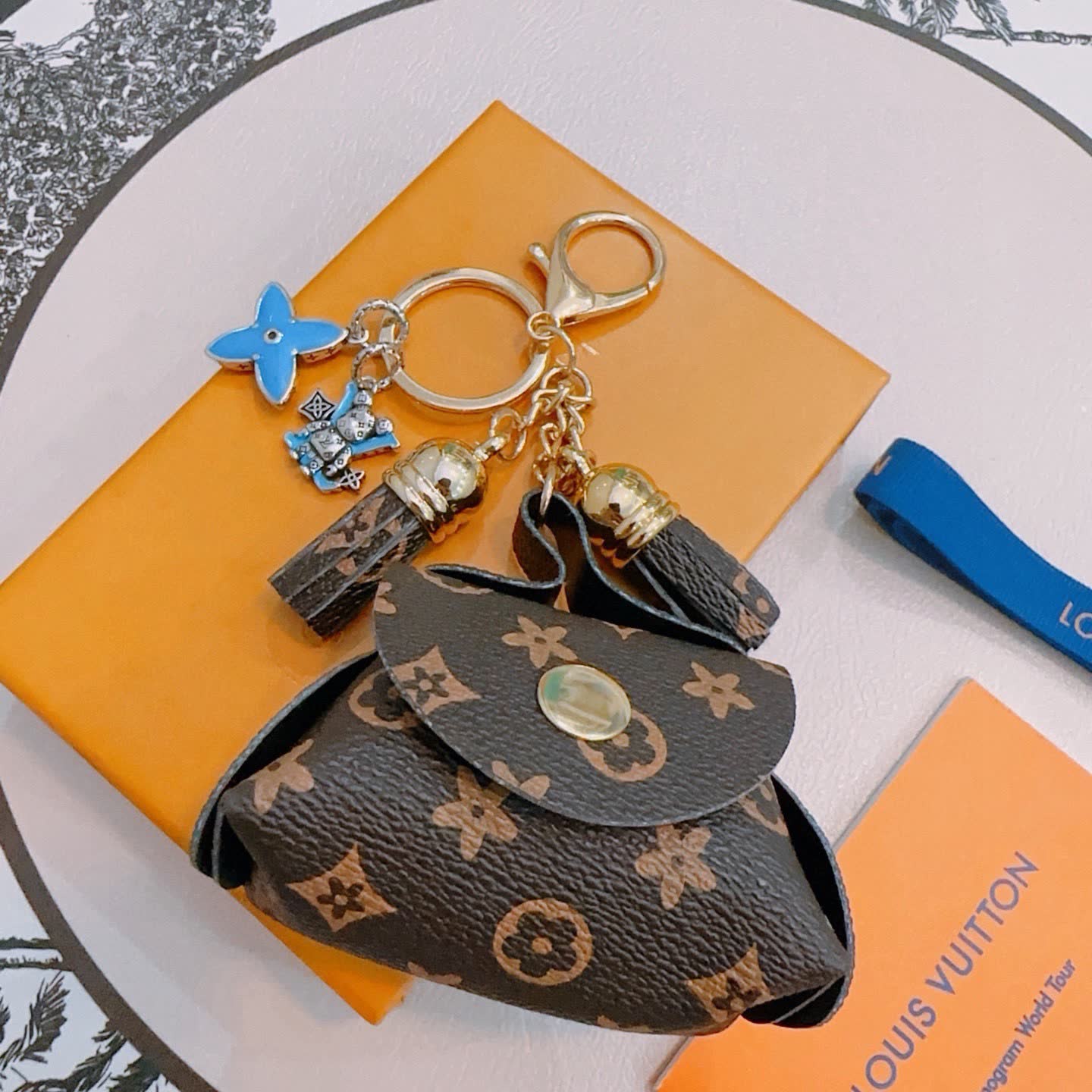 Louis Vuitton Monogram Keychain with Charms